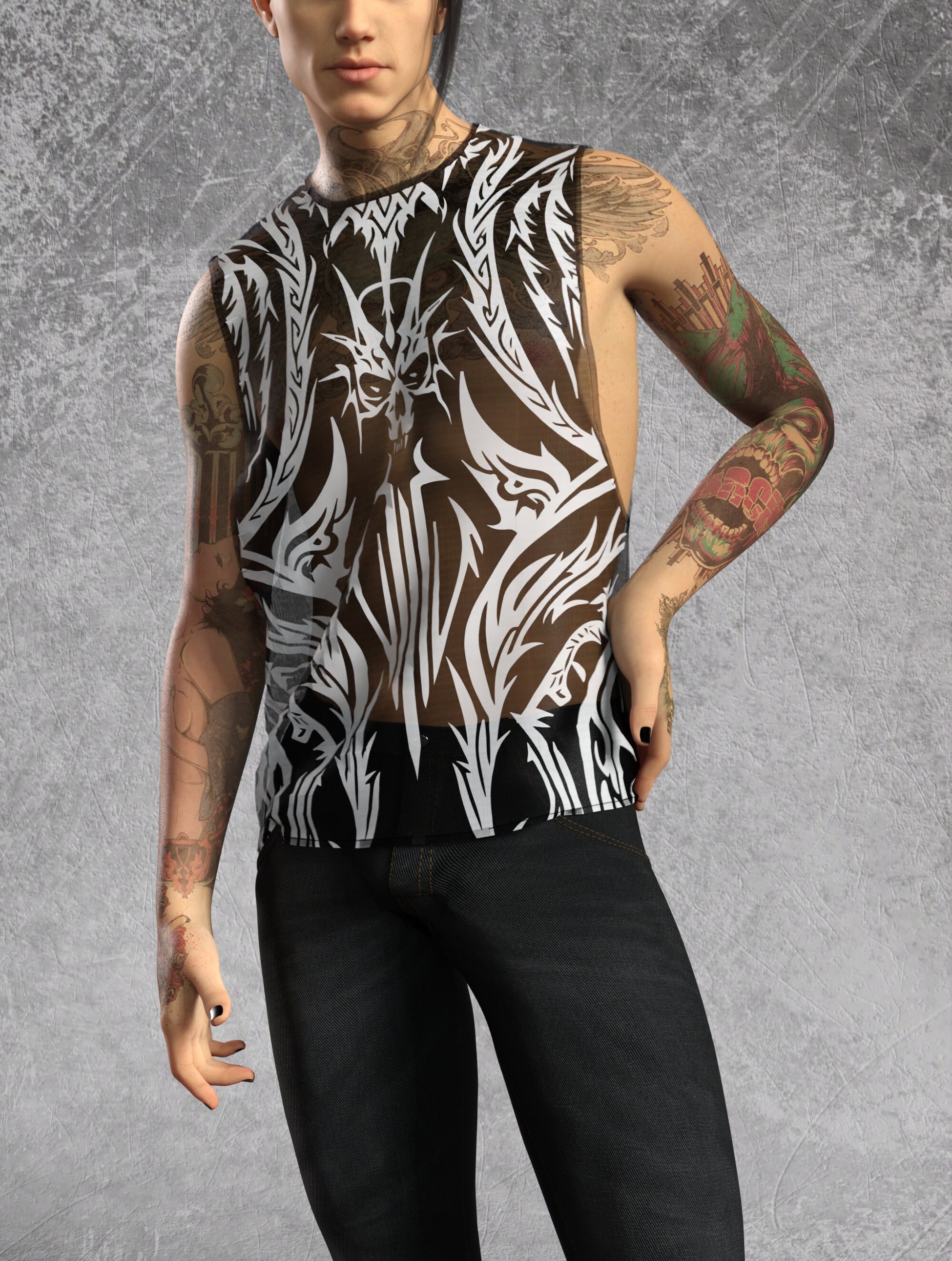 Inner Rage Mesh Male Muscle Top 1
