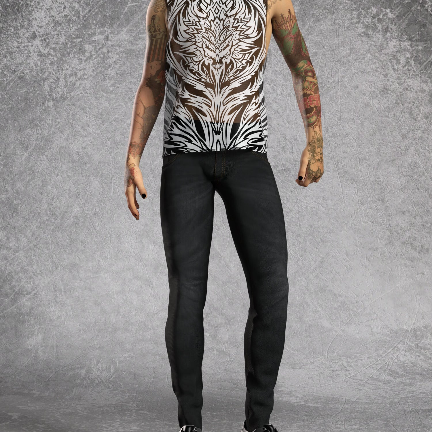Predator Mesh Male Muscle Top Mesh