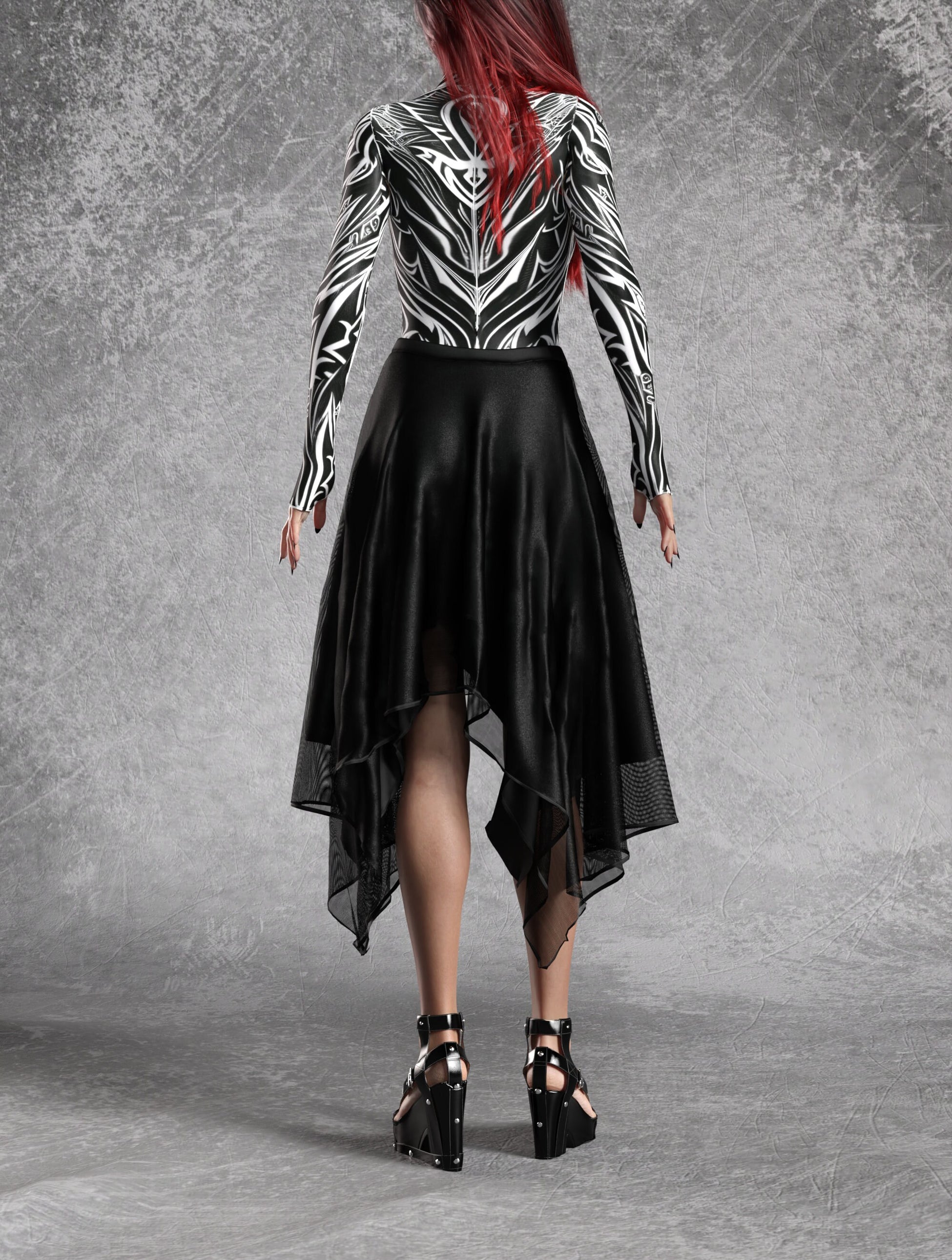 Solar Oblivion Leotard Skirt Set 2