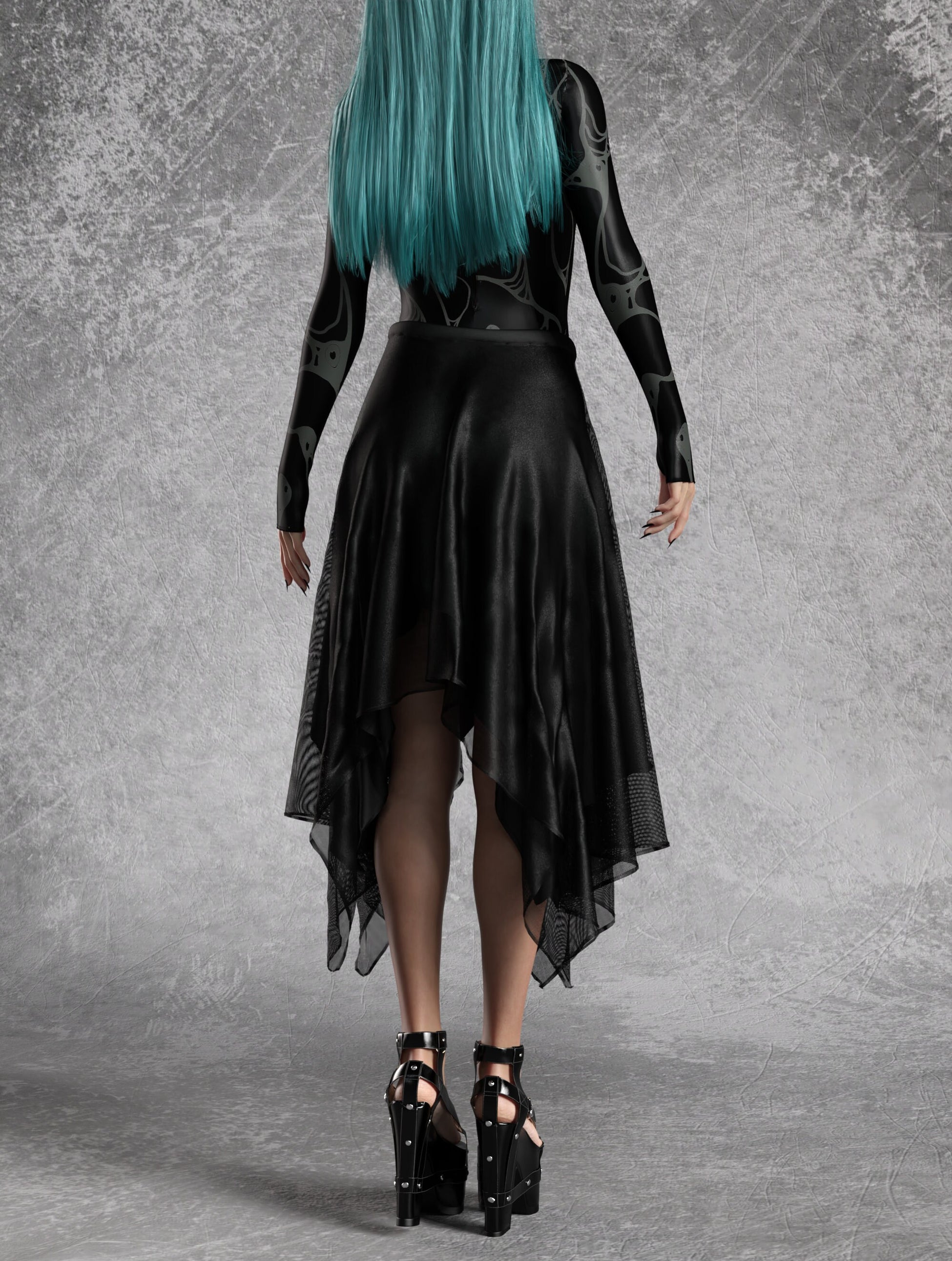 Omni Grey Leotard Skirt Set 2