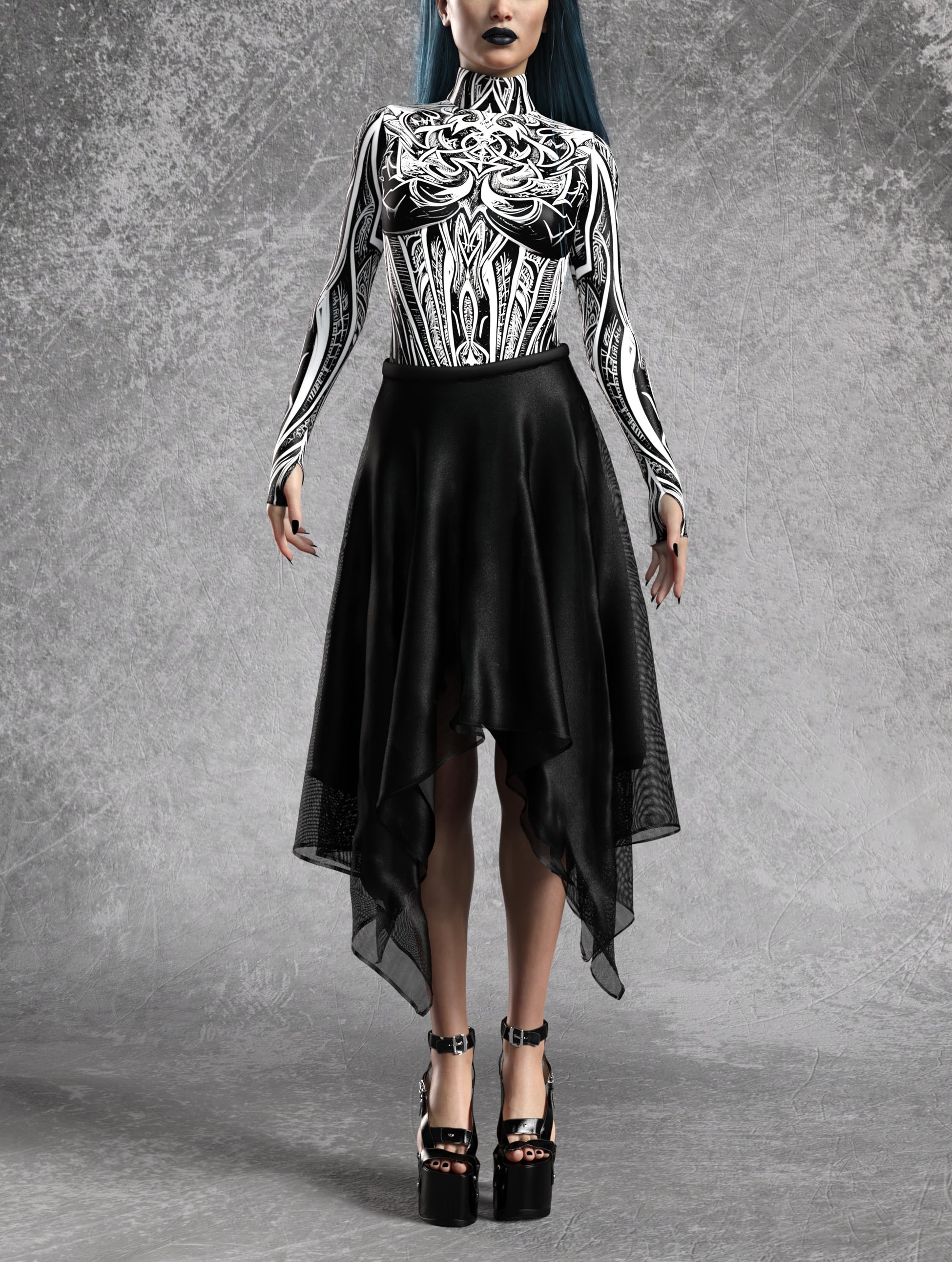 Unholy Leotard Skirt Set 1