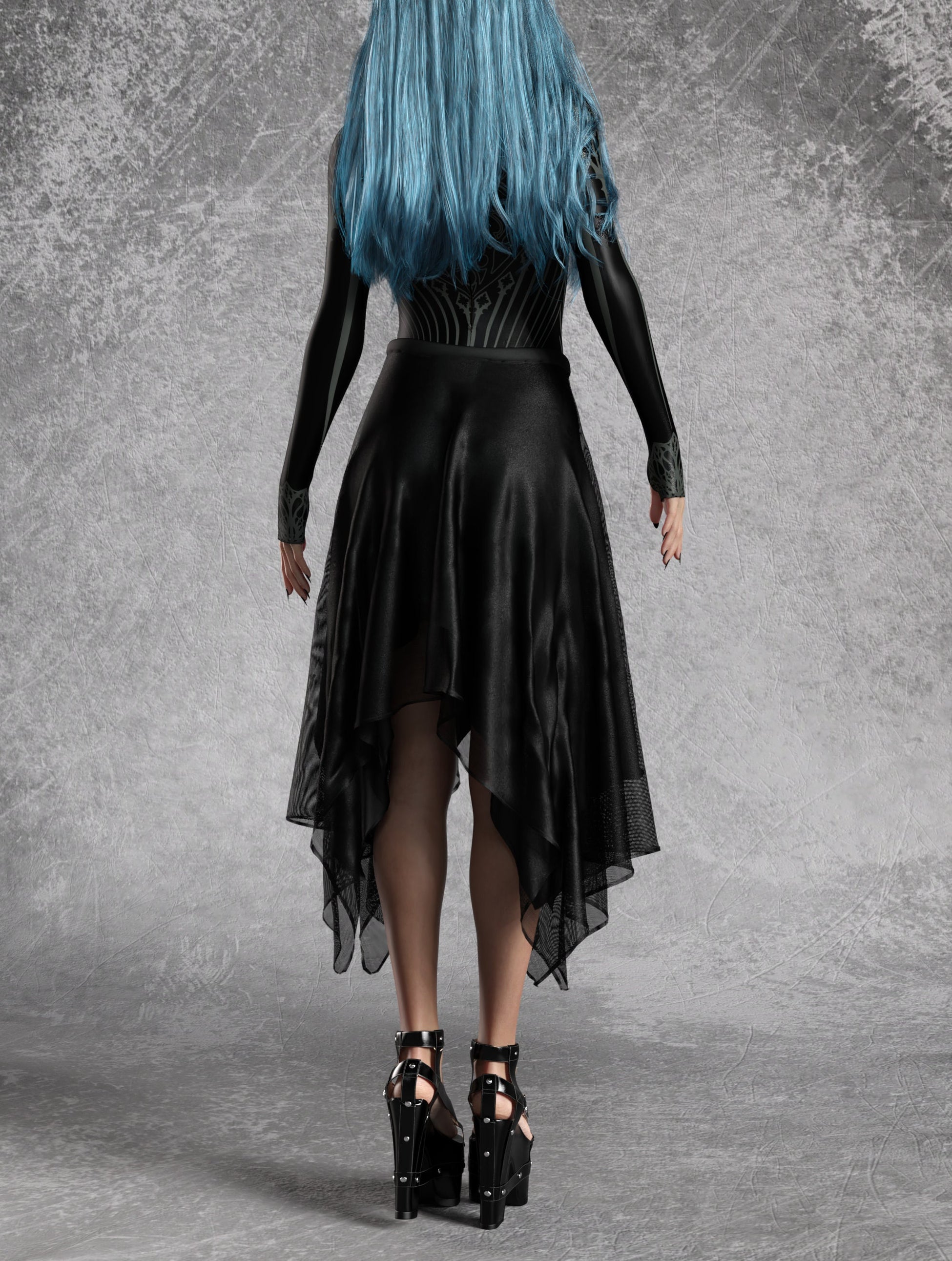 Chronicle Of Doom Grey Leotard Skirt Set 2