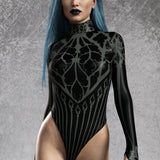 Chronicle Of Doom Grey Back Zip Leotard
