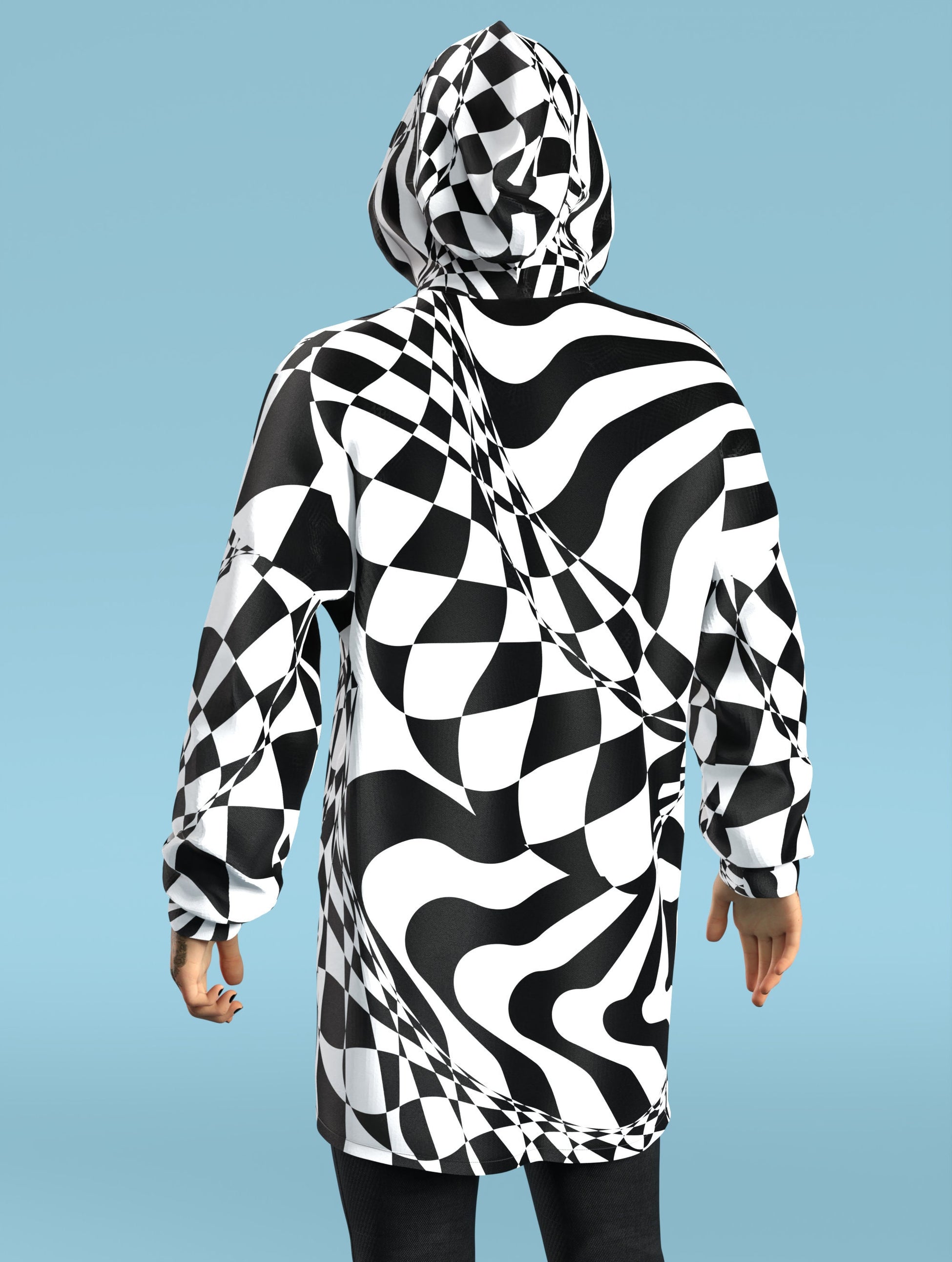 Fractal Dimension Male Zippy Hoodie 2
