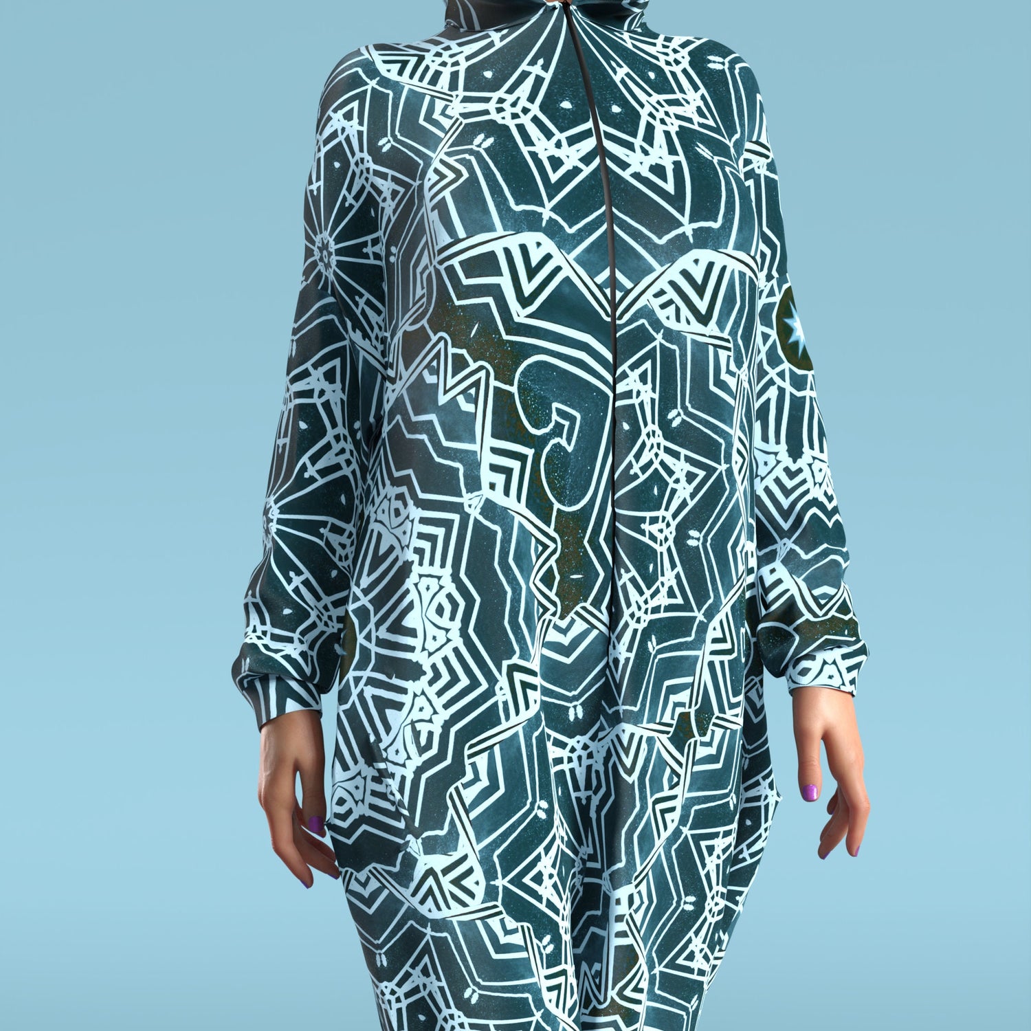 Crystalflake Blue Onesie 4