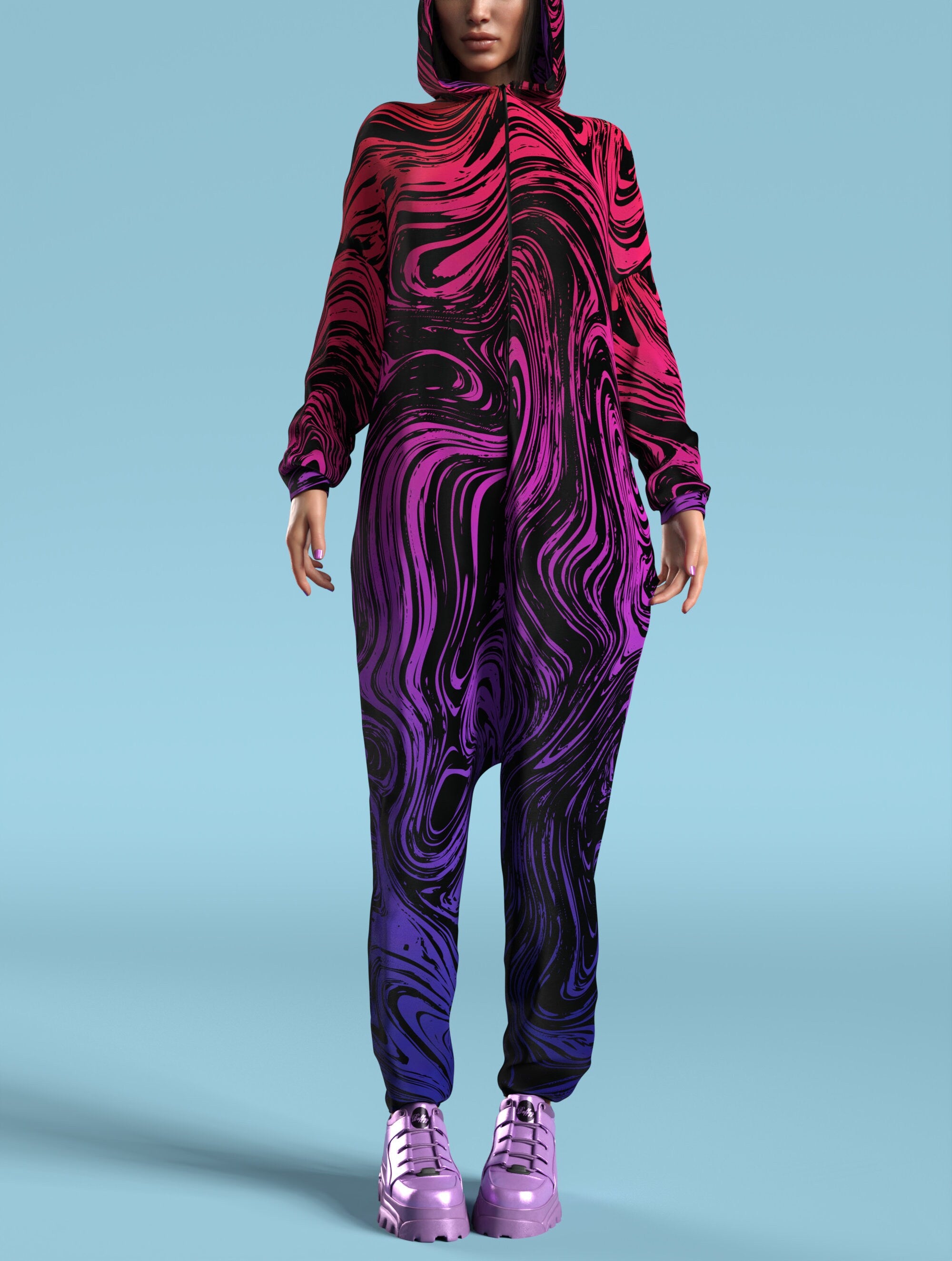 Interference Onesie Purple
