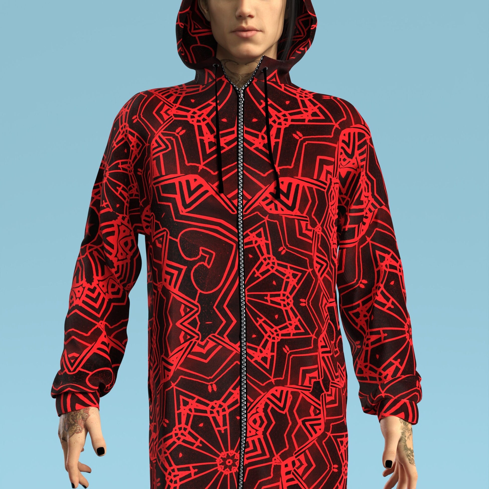 Crystalflake Red Male Zippy Hoodie 1