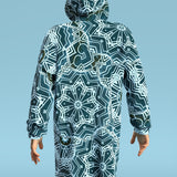 Crystalflake Blue Male Zippy Hoodie