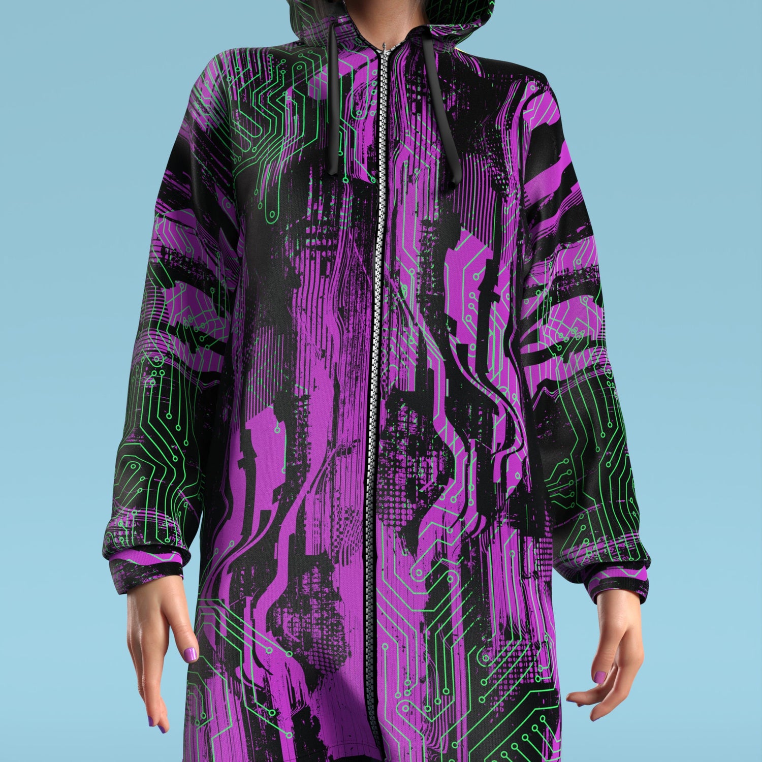 Frost Byte Pink Zippy Hoodie Holiday