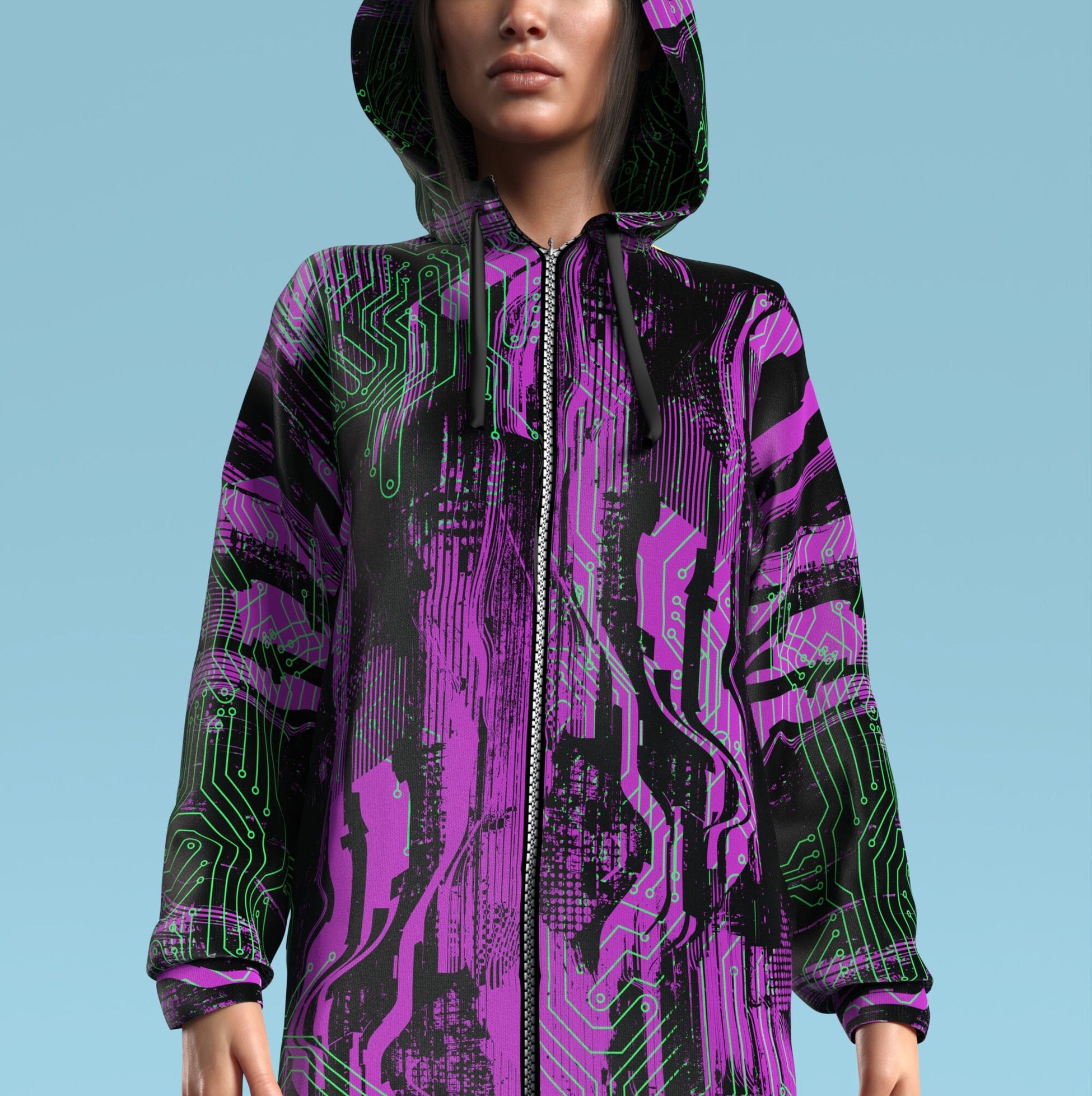 Frost Byte Pink Zippy Hoodie 1