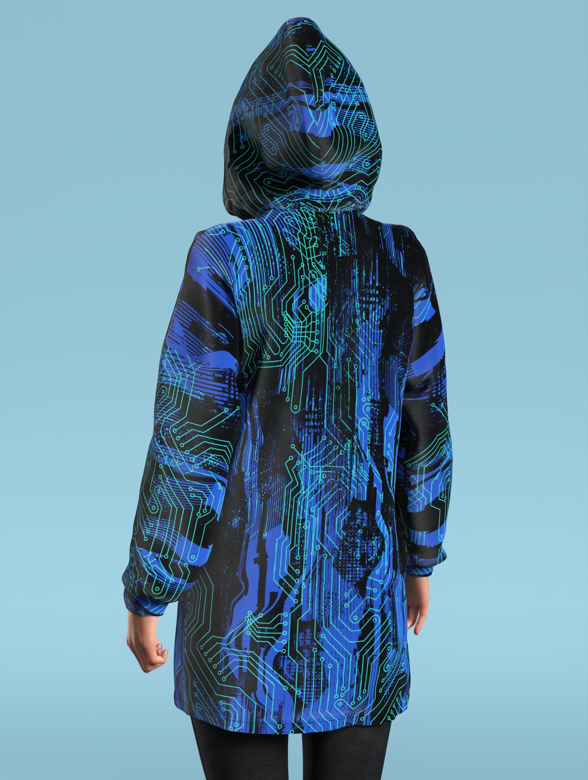 Frost Byte Blue Zippy Hoodie 2