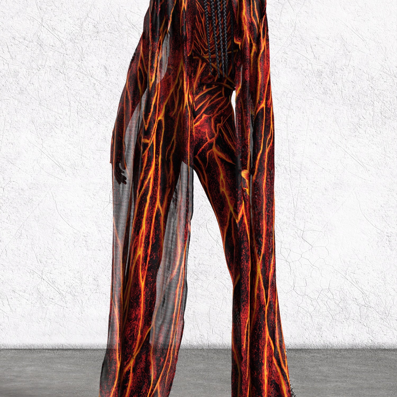 Lava Burst Mesh Rave Wings UV Reactive, Mesh