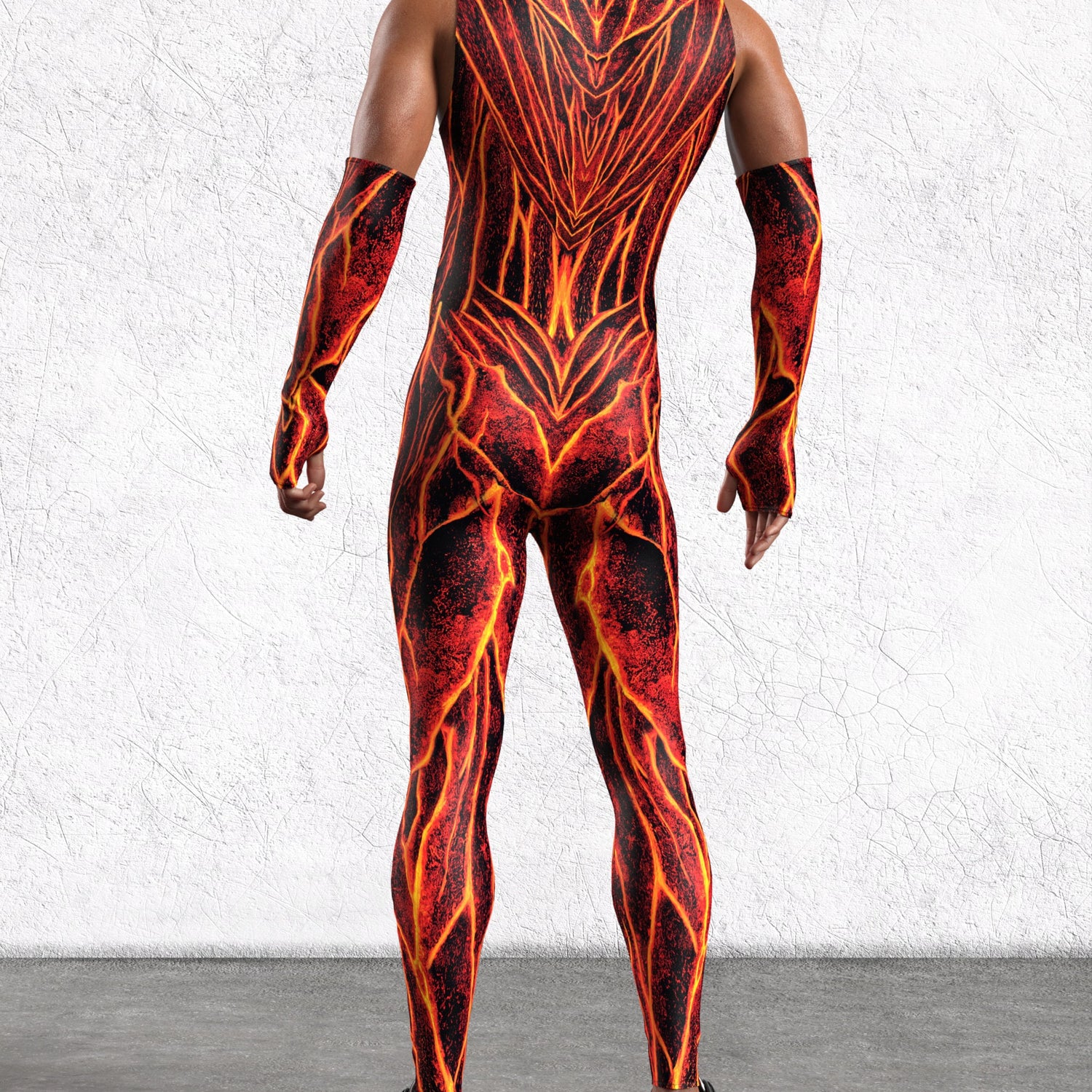 Men Lava Burst Male Sleeveless Costume