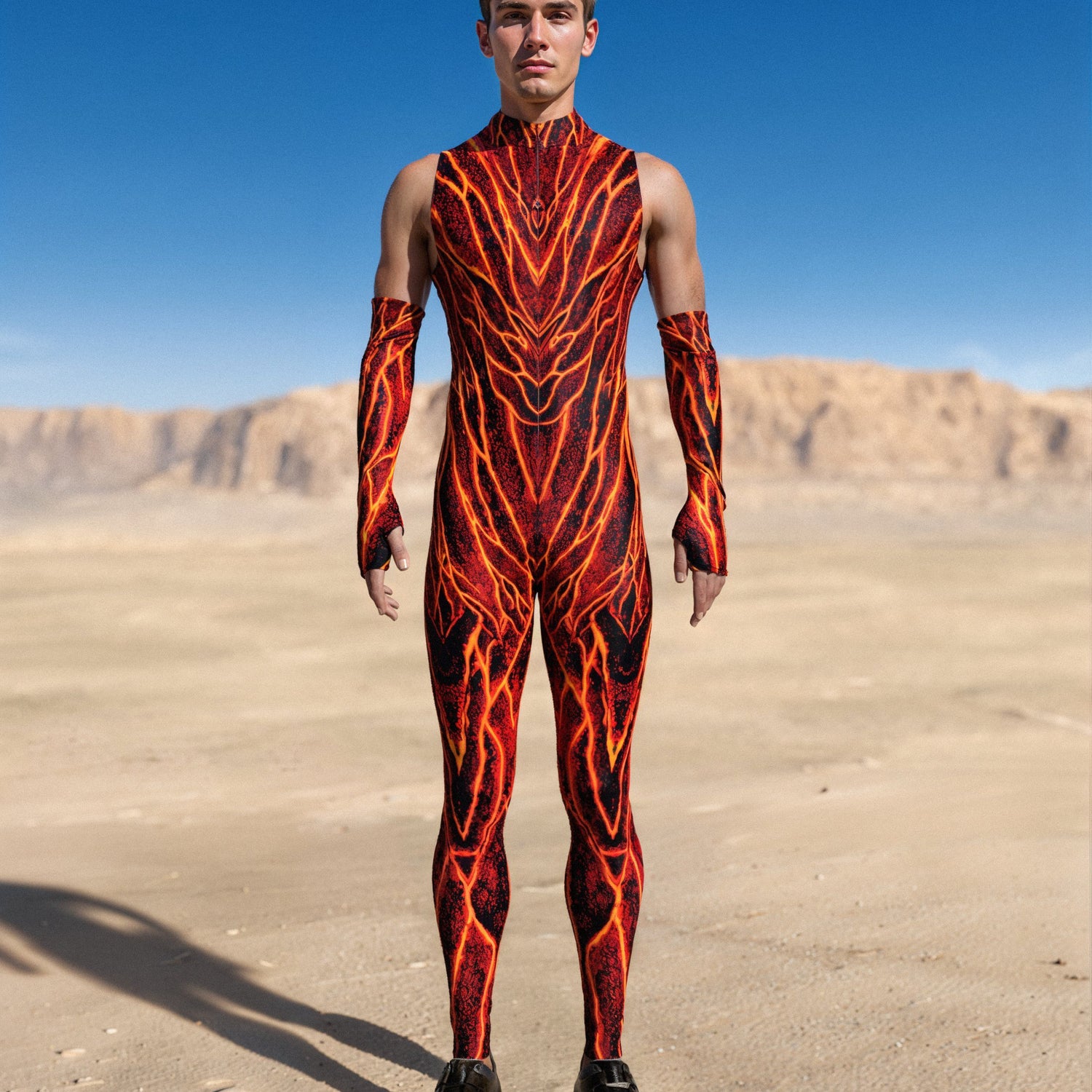 Lava Burst Male Sleeveless Costume Festival, Performance