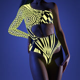 Chaotique Green Asymmetrical Leotard