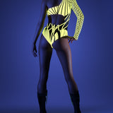 Chaotique Green Asymmetrical Leotard