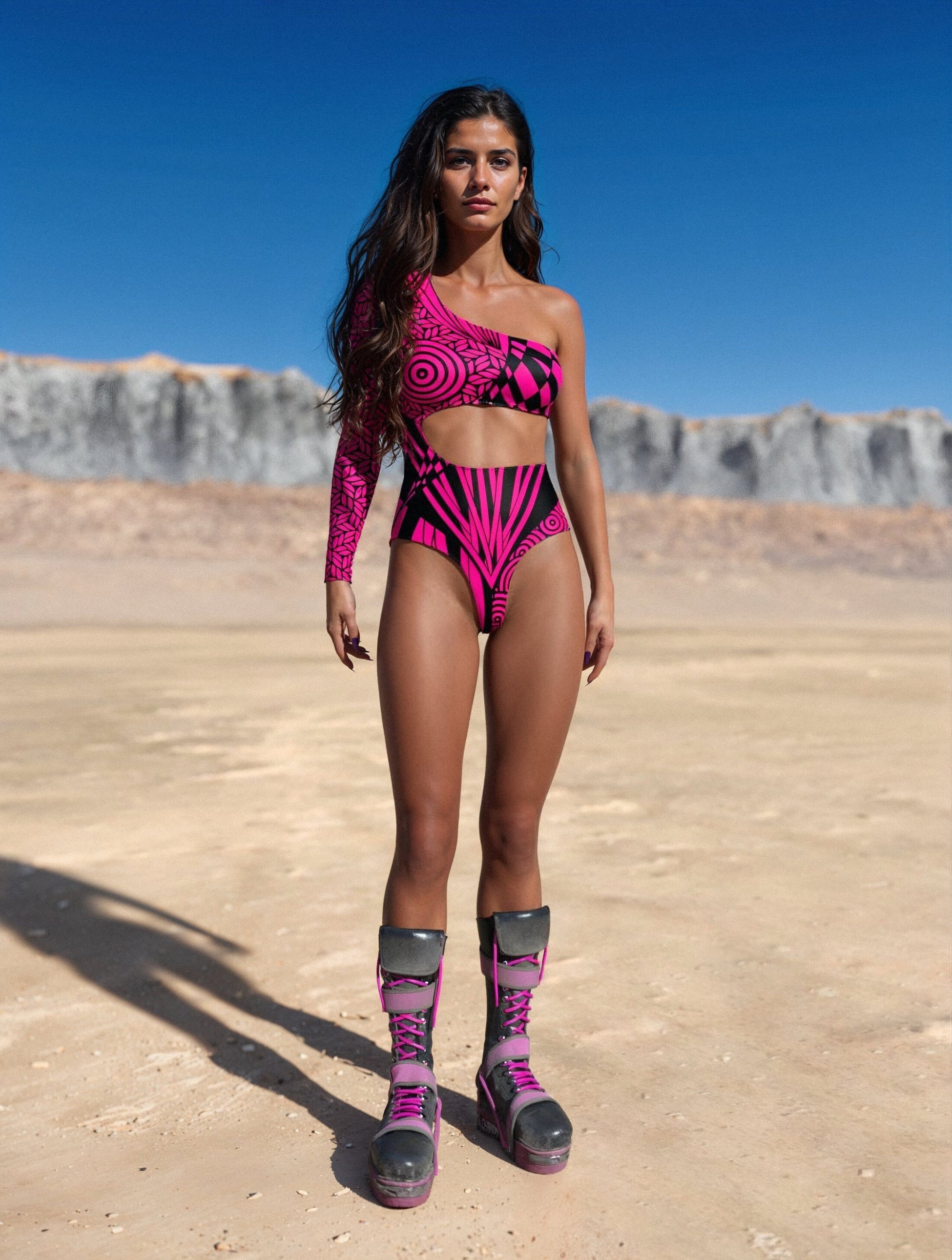 Chaotique Pink Asymmetrical Leotard 2