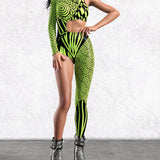 Chaotique Green Asymmetrical Costume