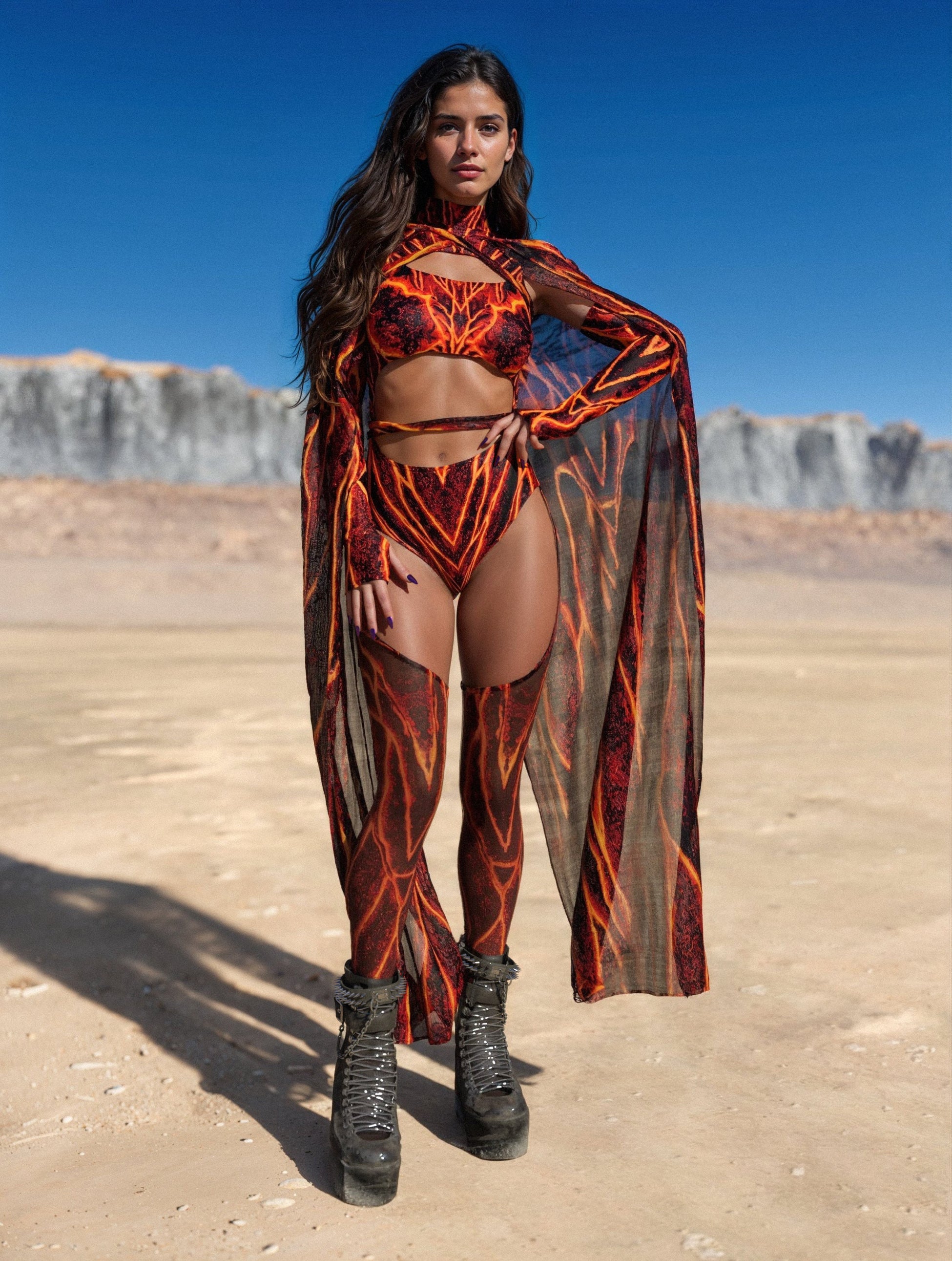 Lava Burst Chaps Leotard 2