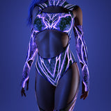 Magenta Burst Wings Set