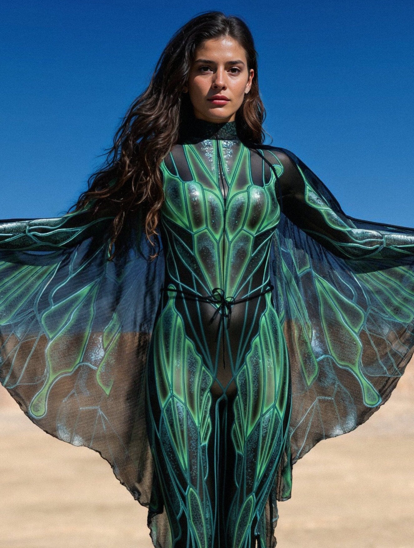 Soaring Alchemy Green Costume Wings Set 1