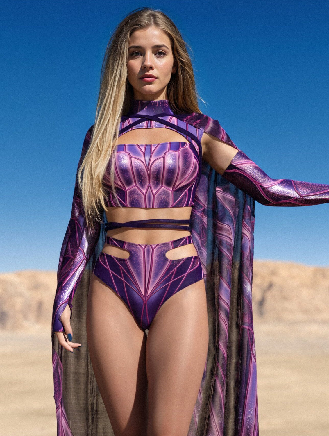 Soaring Alchemy Pink Cutout Rave Top