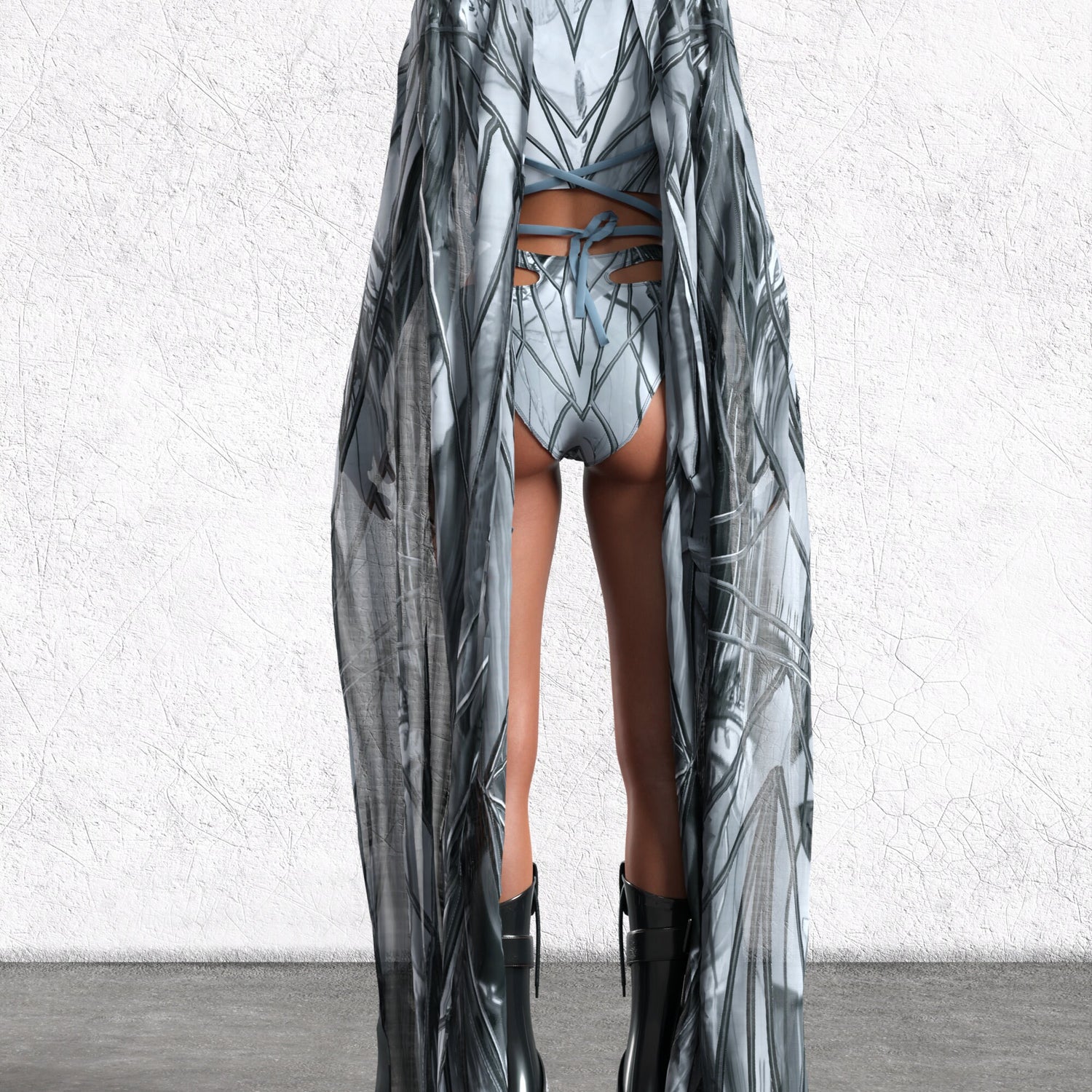 Solidus Silver Cutout Rave Shorts 7