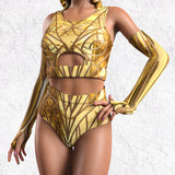 Solidus Gold Hooded Belt Top
