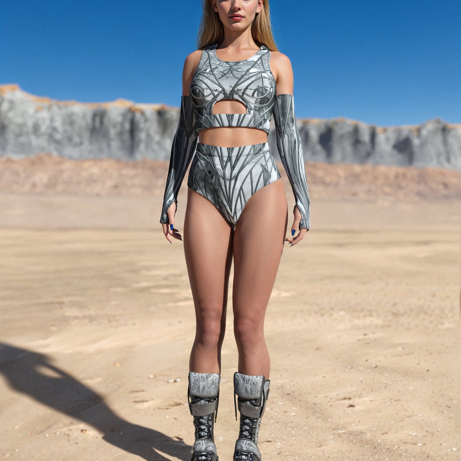 Solidus Silver Hooded Belt Set Festival, Club, Performance