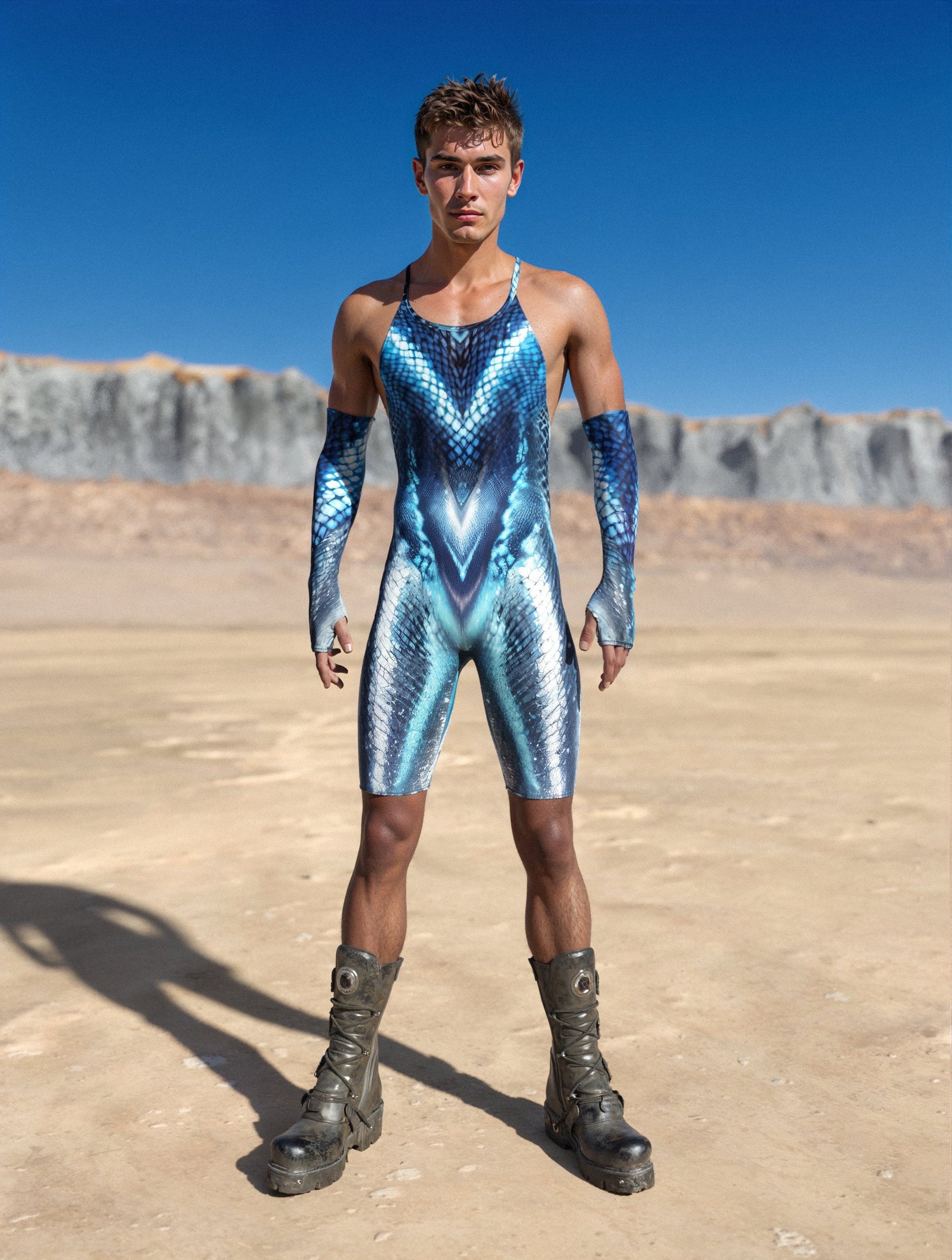 Blue Lagoon Male Crossed Jumpsuit 2