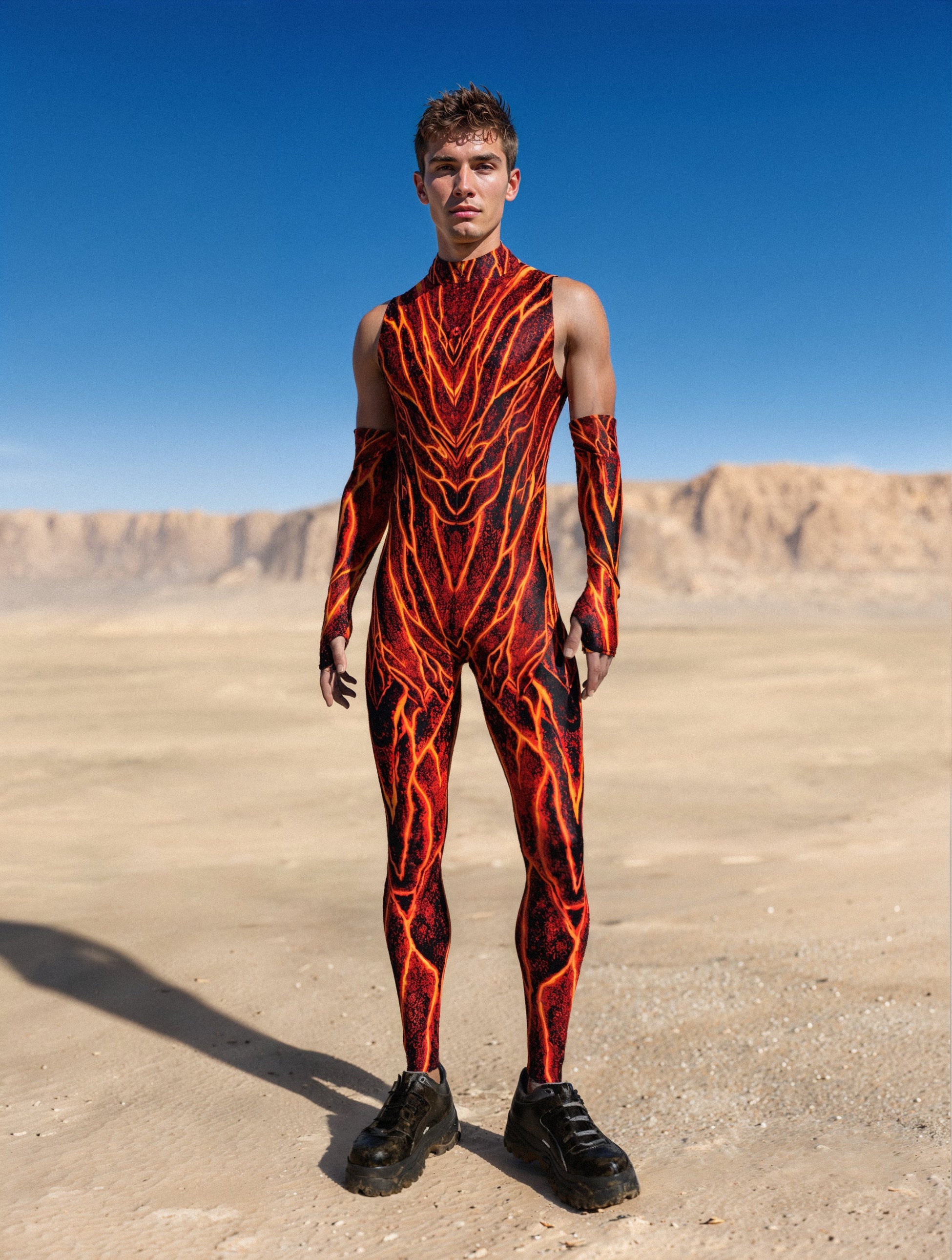 Lava Burst Male Sleeveless Costume 2