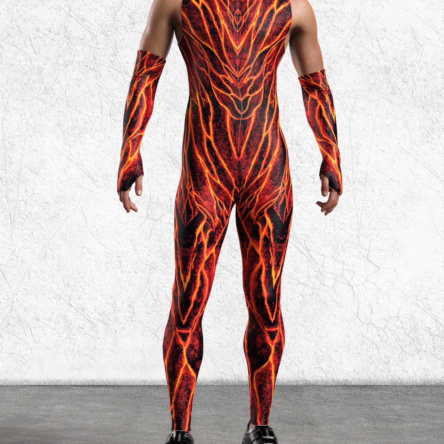 Lava Burst Male Sleeveless Costume UV Reactive