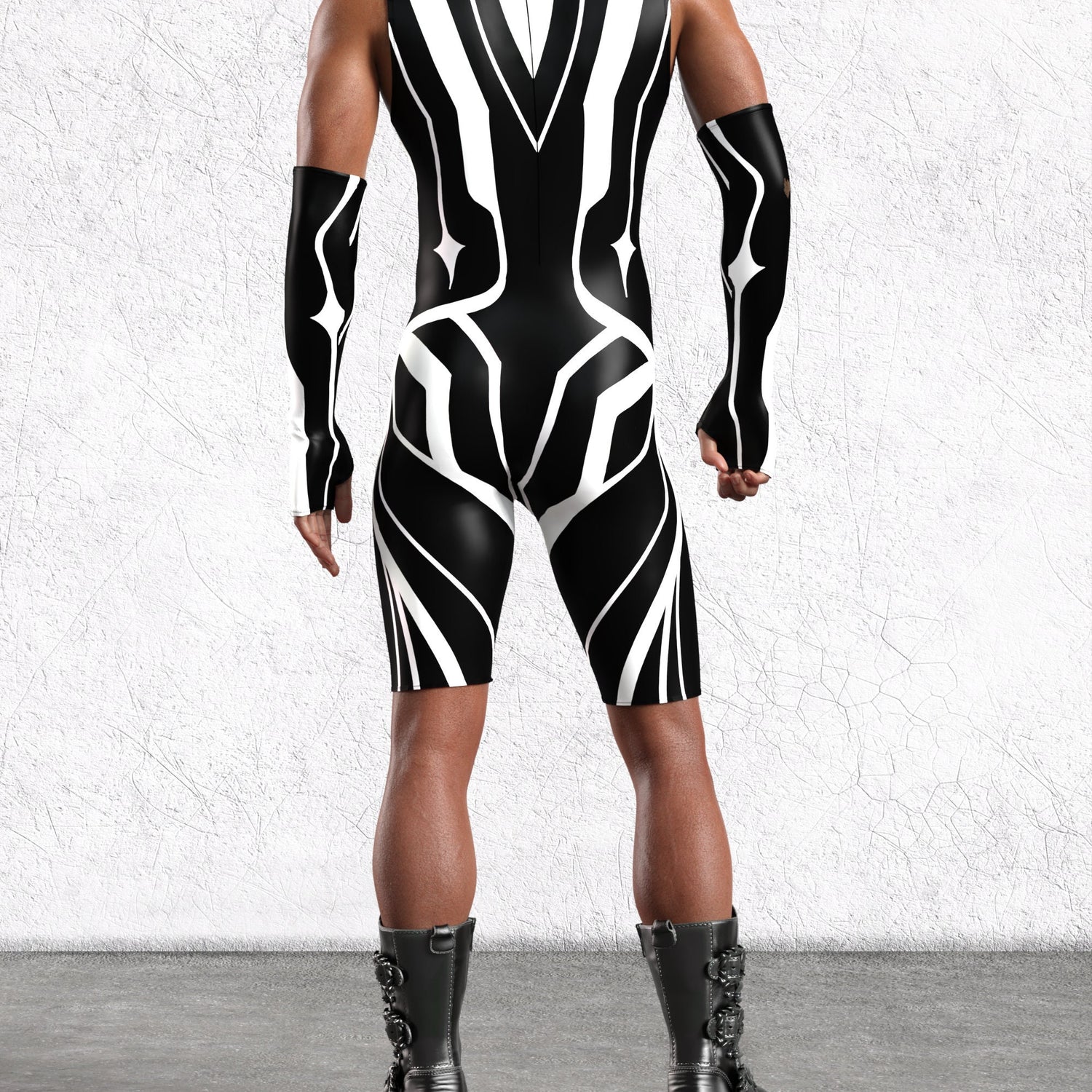 Men BuzzSaw Male Back Zip Romper