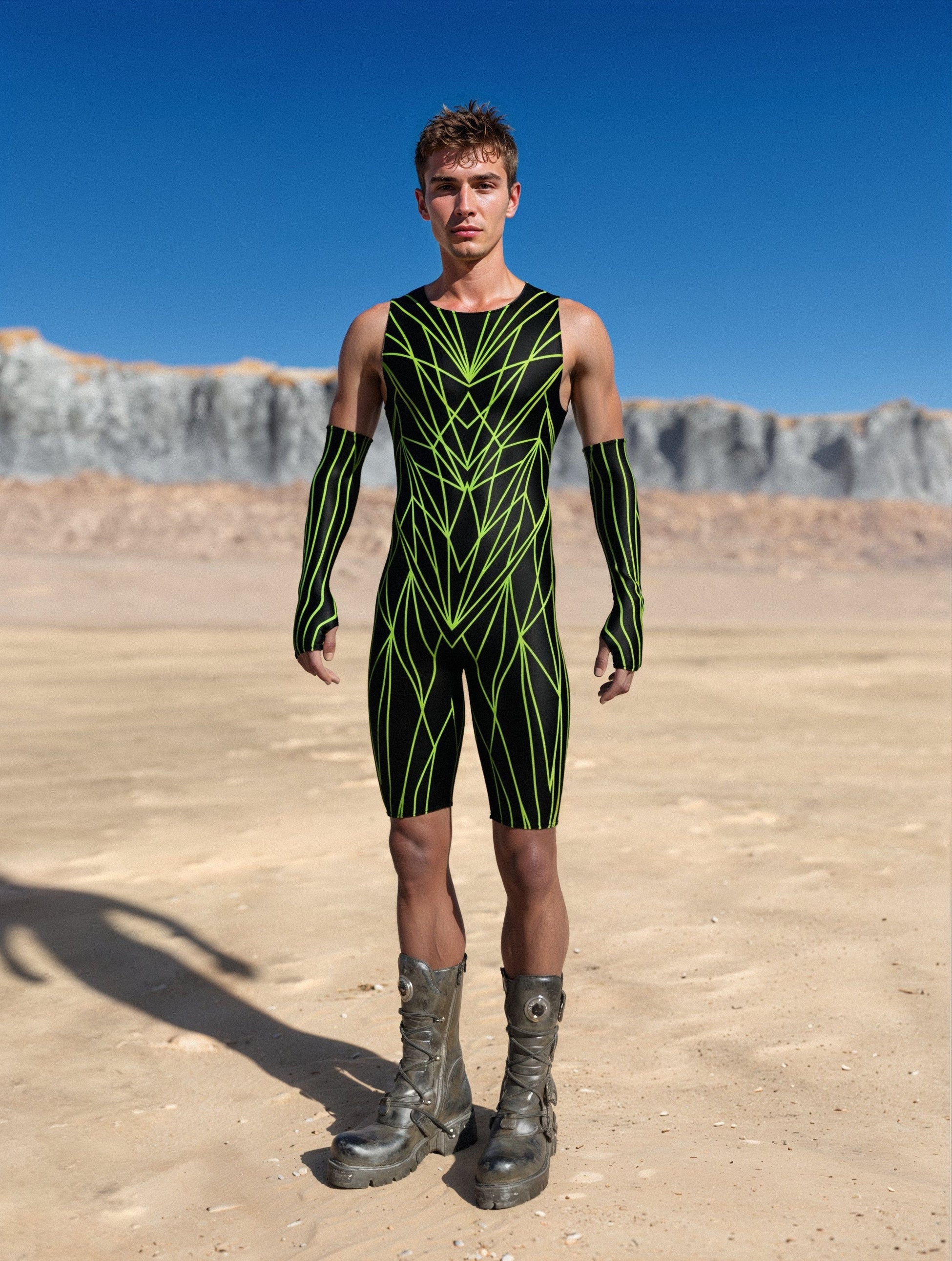 Vista Male Back Zip Romper 2