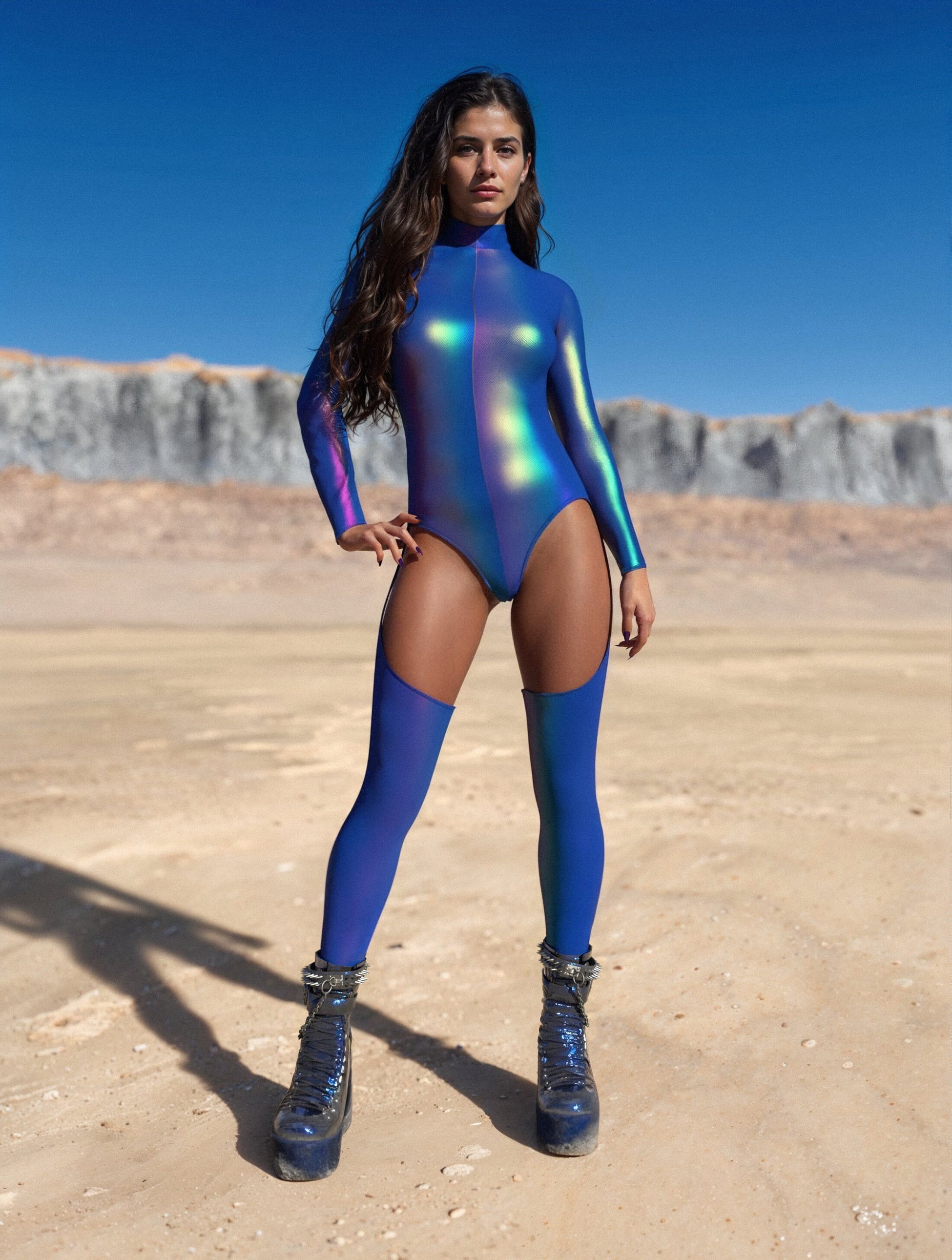 Luxe Polychrome Chaps Leotard 2