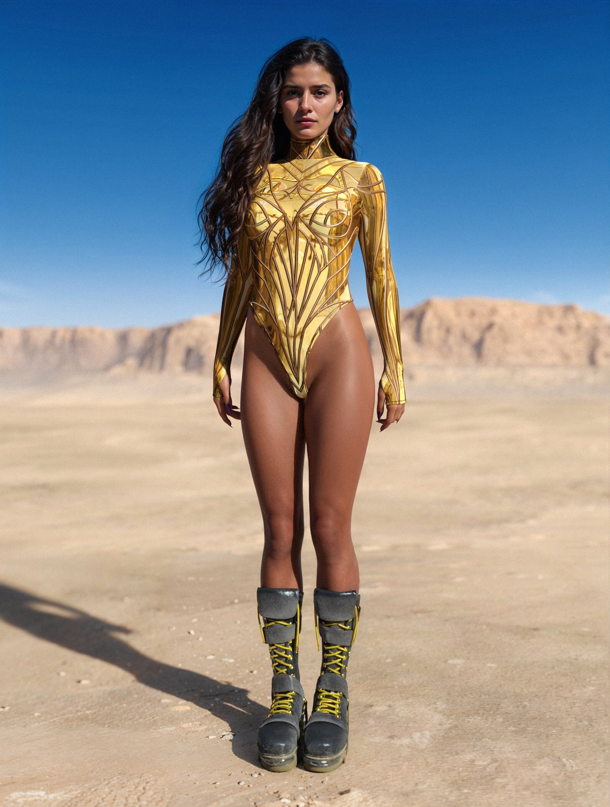 Solidus Gold Back Zip Leotard 2