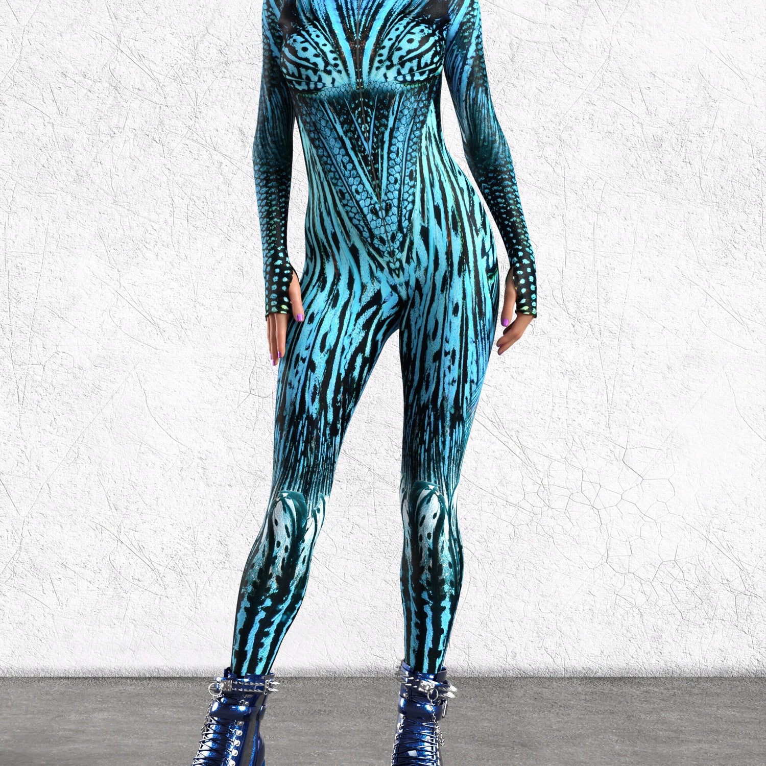 Blue Hypnotic Costume Lycra