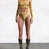 Solidus Gold Cutout Mesh Wings