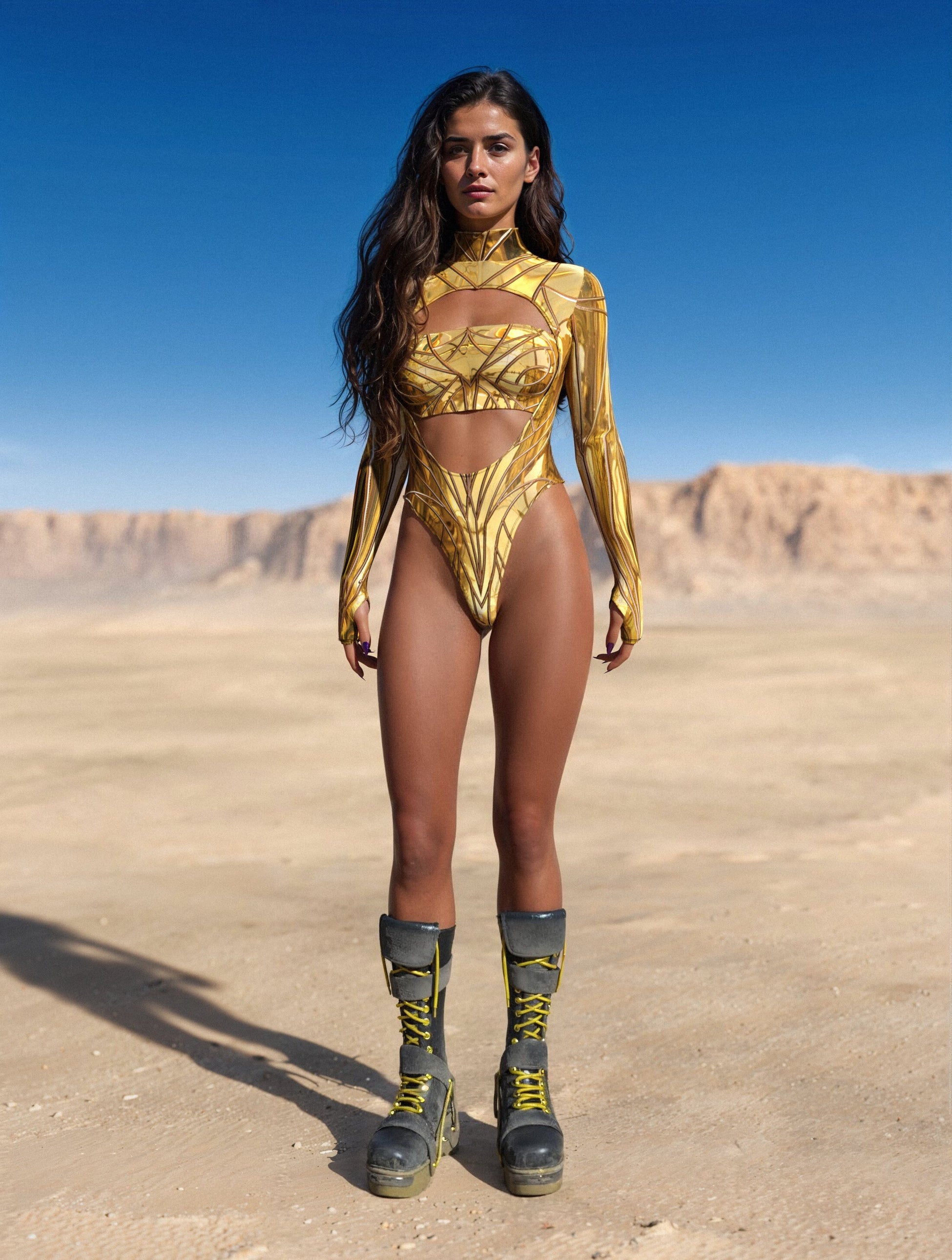Solidus Gold Open-Heart Leotard 2